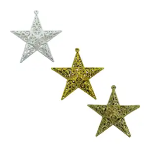 1pza Adorno colgante con diseño diamantado en forma de estrella hueca…