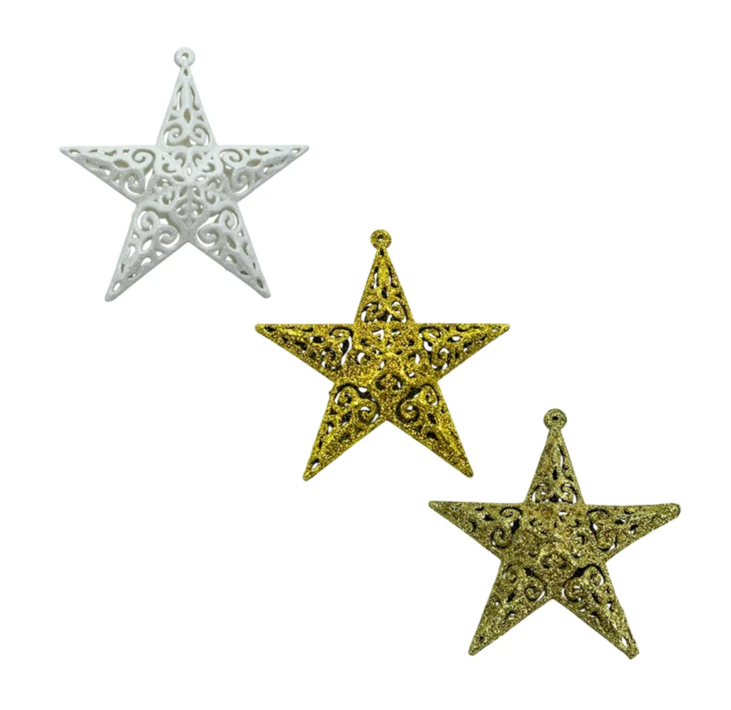 1pza Adorno colgante con diseño diamantado en forma de estrella hueca…