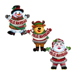 Adorno colgante de hielo seco con diseño de personajes navideños y le…