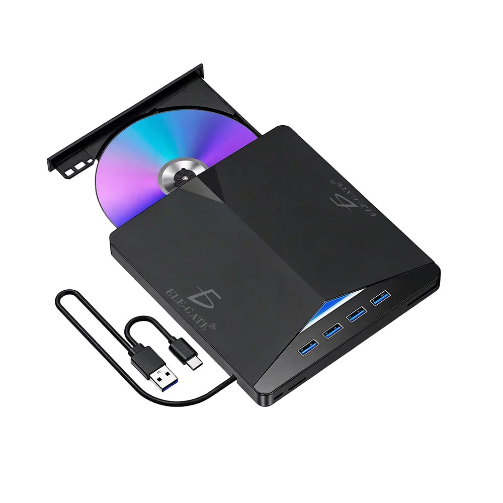 Grabador de cd, vcd, dvd + 4 hub lector usb3.0, ranura para micro sd …