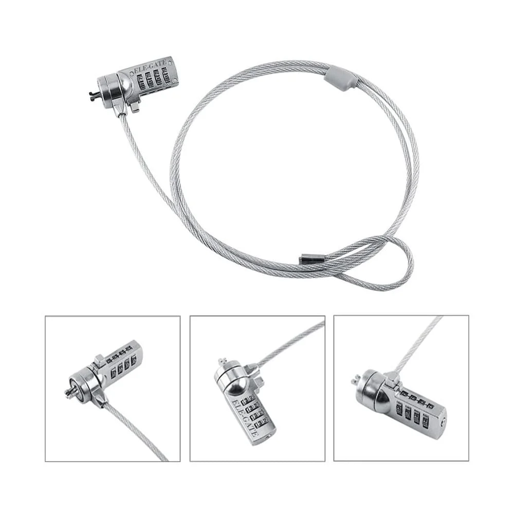 Candado de seguridad con cable de acero y contraseña, universal para …