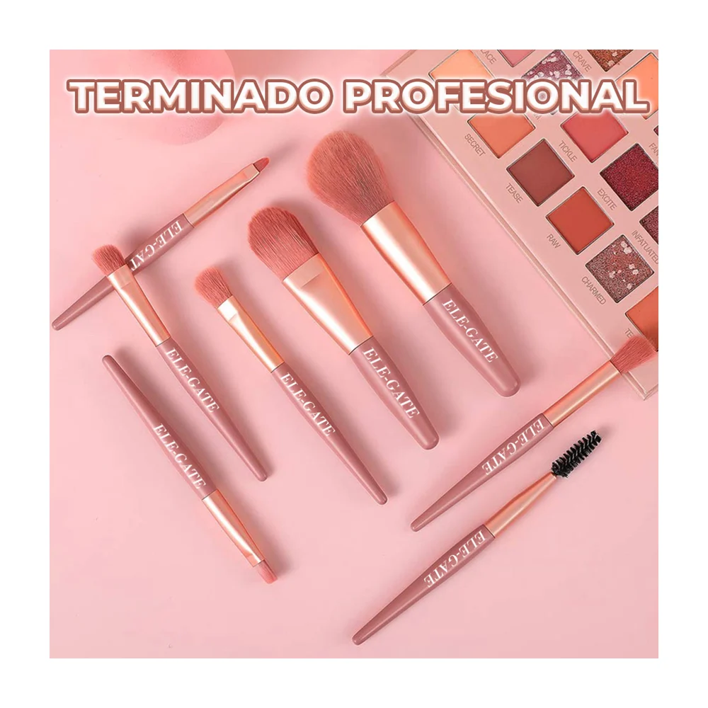Juego de 8 brochas pequeñas aplicadoras de maquillaje, variedad de co…