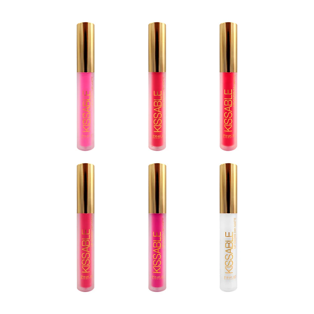 1pza brillo labial lip gloss en tono mate de larga duración con aplic…