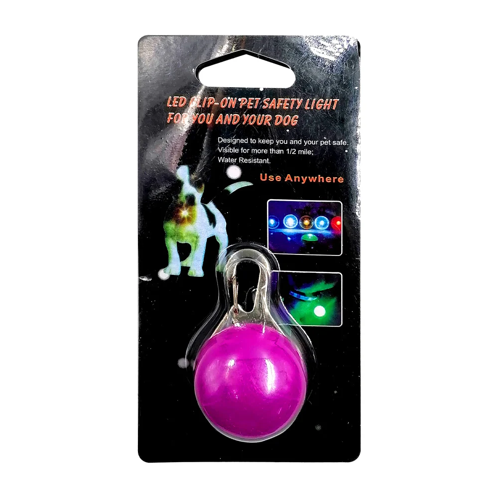 1pza Dije clip con luz led para collar de mascotas, variedad de color…