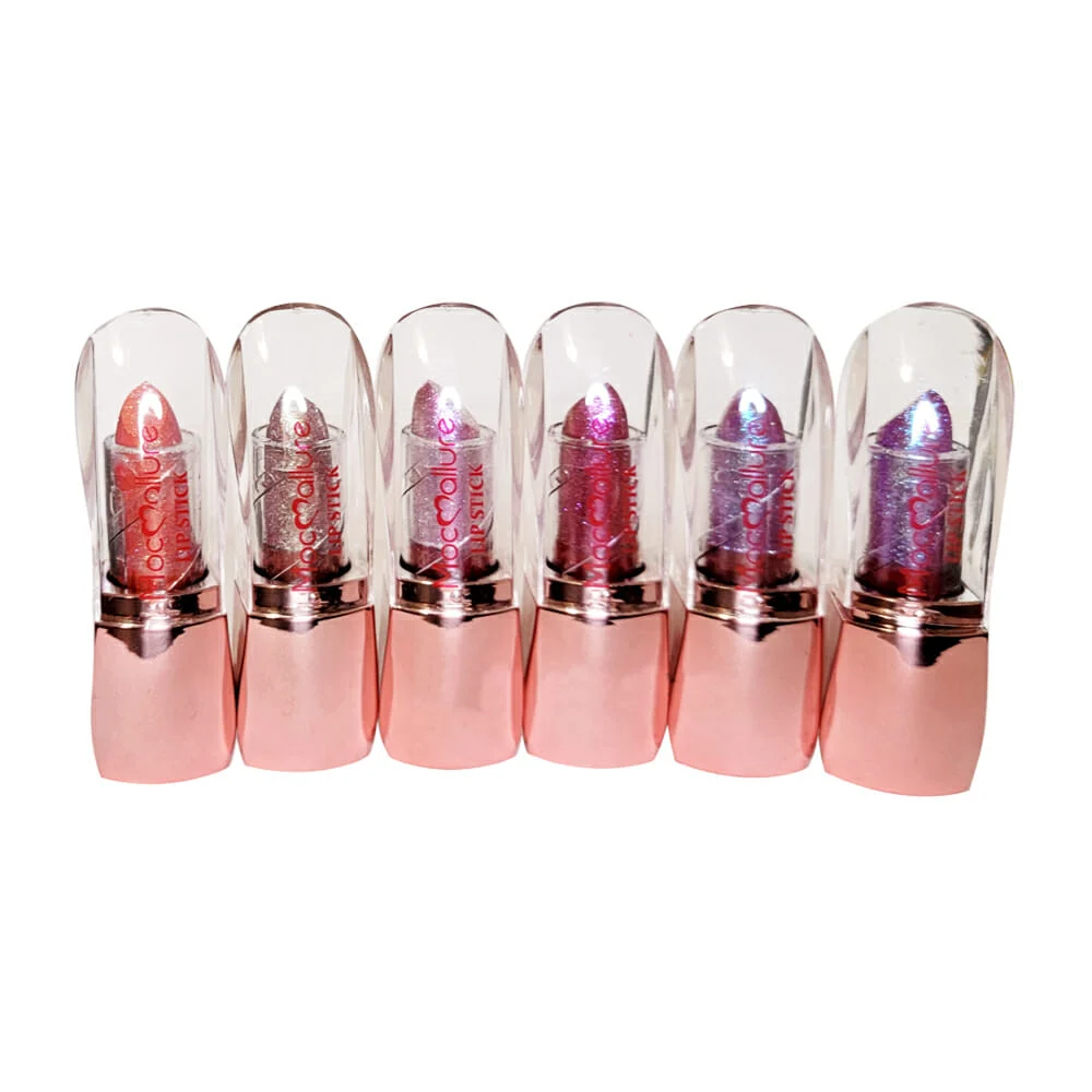 1pza Labial lip stick moc mallure con glitter tipo brillos de hadas, …