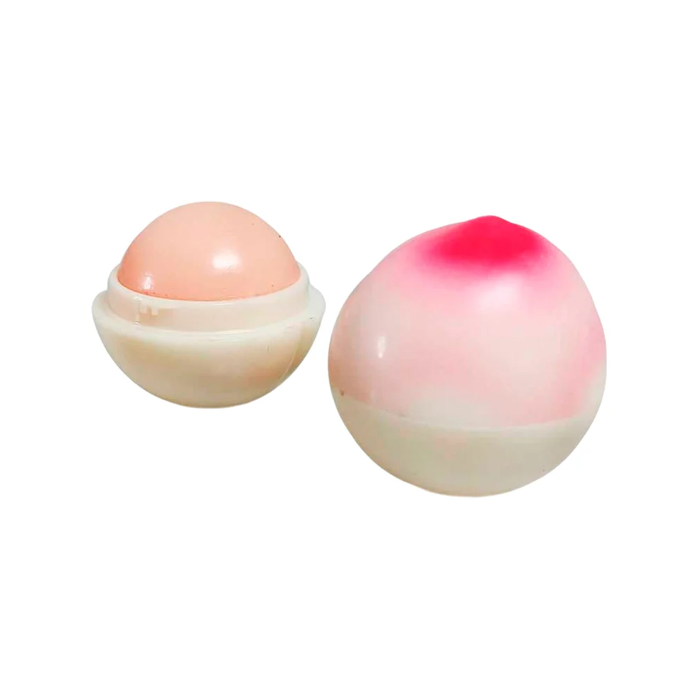 1pza Bálsamo labial en forma de durazno melocotón con aroma