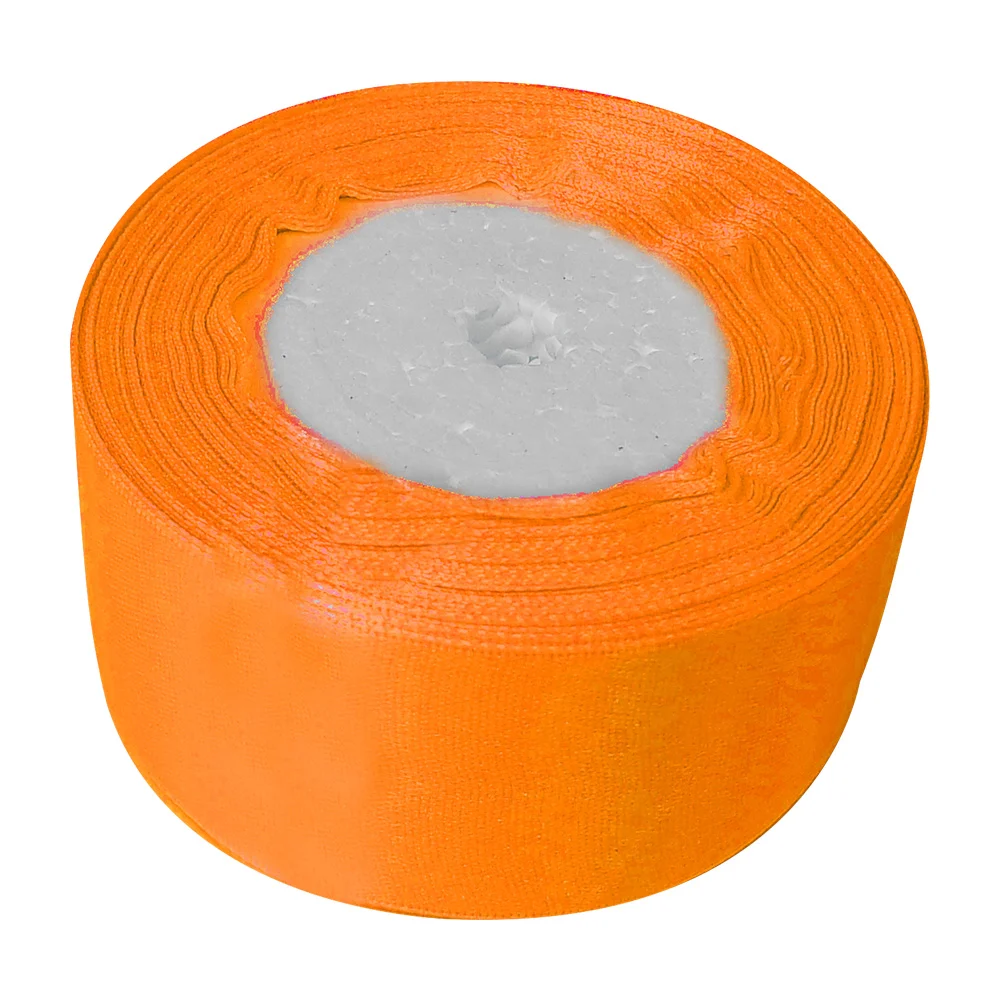 1pza Rollo liston de seda de 30mx4cm de grosor en color naranja / cz-…