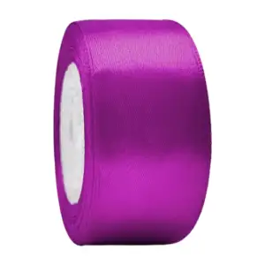 1pza Rollo liston de seda, 4cm de grosor en color fucsia / cz-s-087