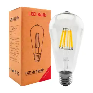 Foco led st64 tipo vintage de luz cálida funcionamiento con 220v / le…
