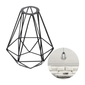 Soporte colgante tipo jaula con forma de diamante para bombilla-foco,…