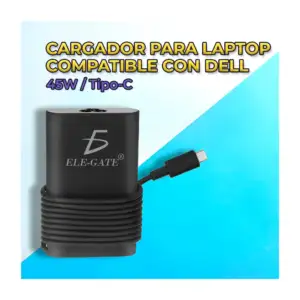 Cargador laptop compatible dell usb tipo-c 45w 20v 2.25a