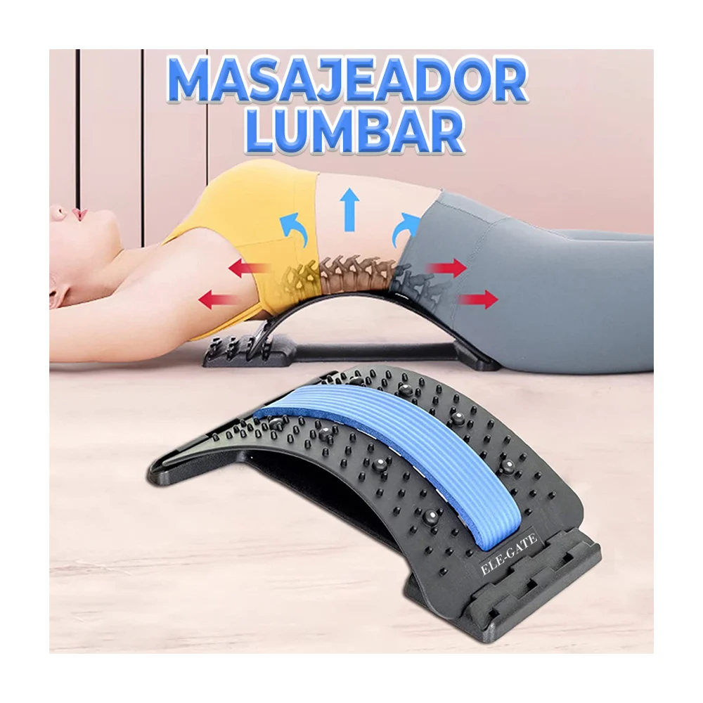Estirador de espalda lumbar ele-gate ajustable de 4 niveles, variedad…