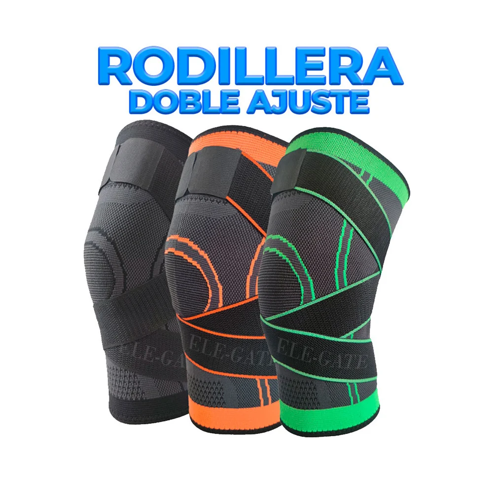 Rodillera ajustable de tejido 3d transpirable antideslizante