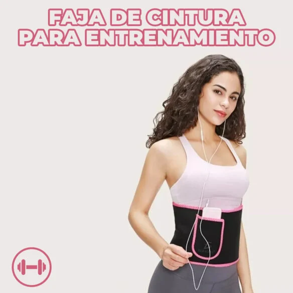 Faja reductora de cintura para mujer con velcro y bolsa para teléfono…