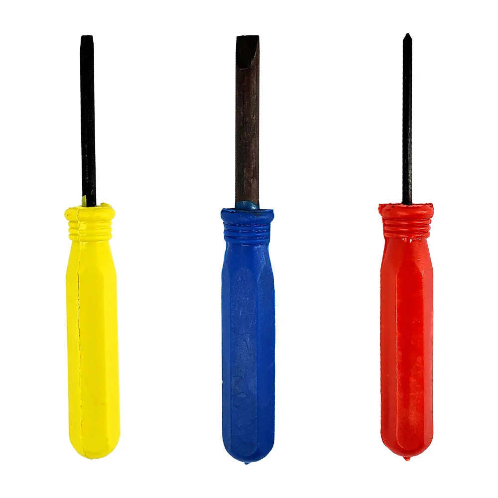 Desarmador mini con mango de plastico y diversas puntas, plano o cruz…