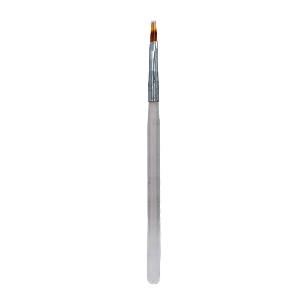 1pza Pincel para decoración de uñas con mango transparente adiamantad…