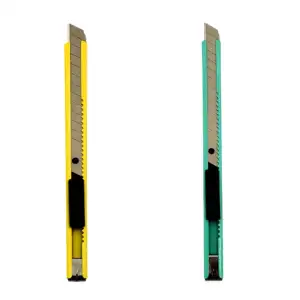 Cutter delgado metálico con navaja sk5, variedad de colores / dl3072