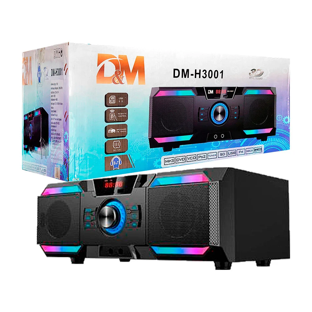 Bocina rectangular sonido envolvente, conexión bluetooth, sd, usb, au…