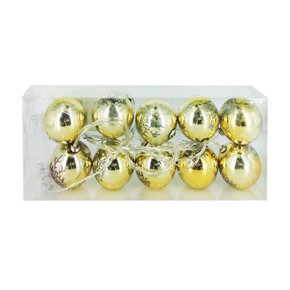 Serie de luces led cálidas moda luz con forma de esferas en tonos met…