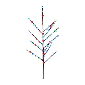 Árbol de navidad seco para decoración, con luces led rgb en forma de …