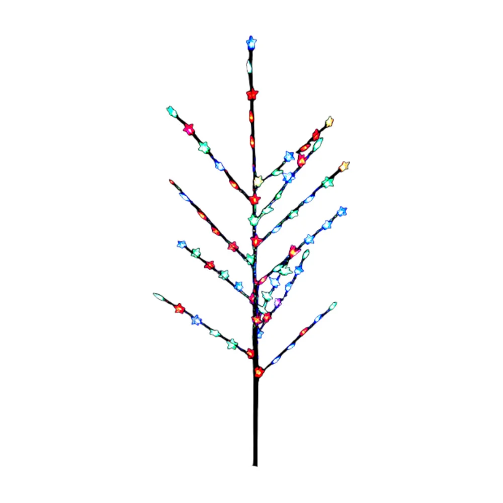 Árbol de navidad seco para decoración, con luces led rgb en forma de …