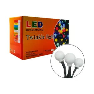 Serie de luces led con luz cálida, diseño en forma de mini focos blan…