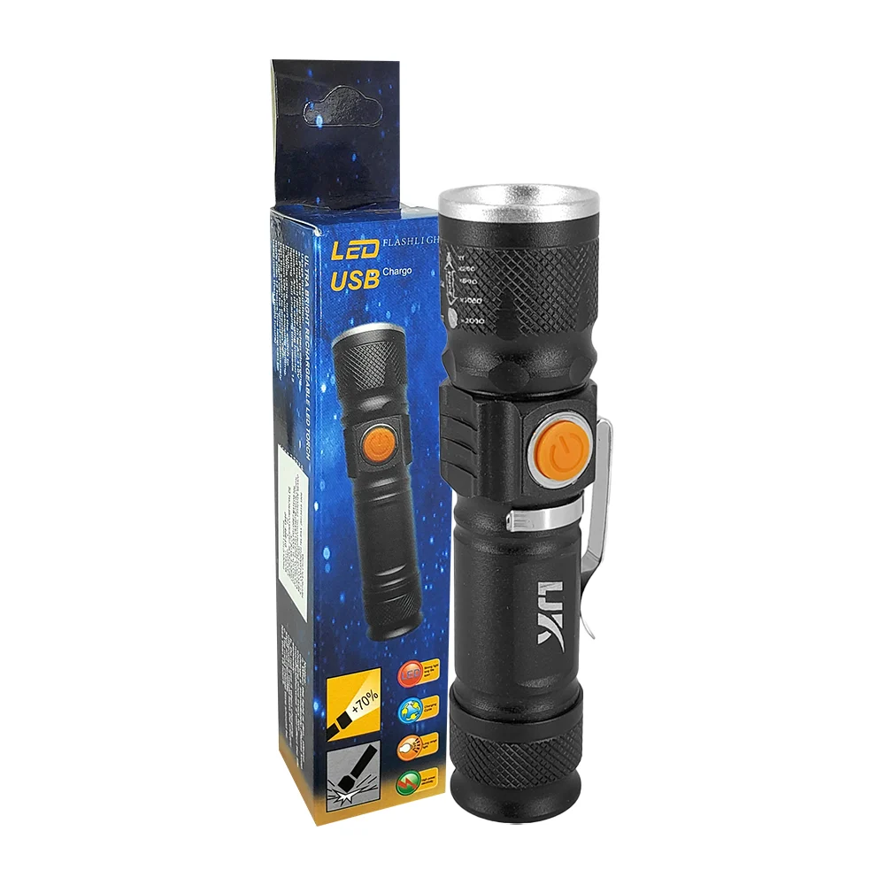 Lámpara / linterna táctica recargable usb / dt-808-154c