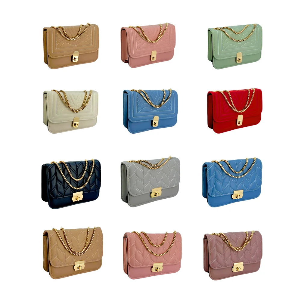 Bolsa de mano para dama con diseño liso + detalles bordados, broche m…