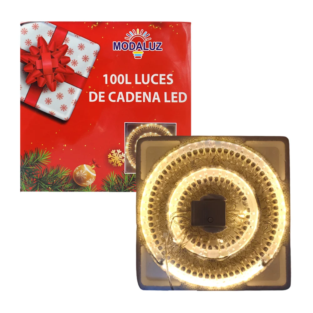 Serie de 100l luces led de cadena lineal con luz cálida para decoraci…