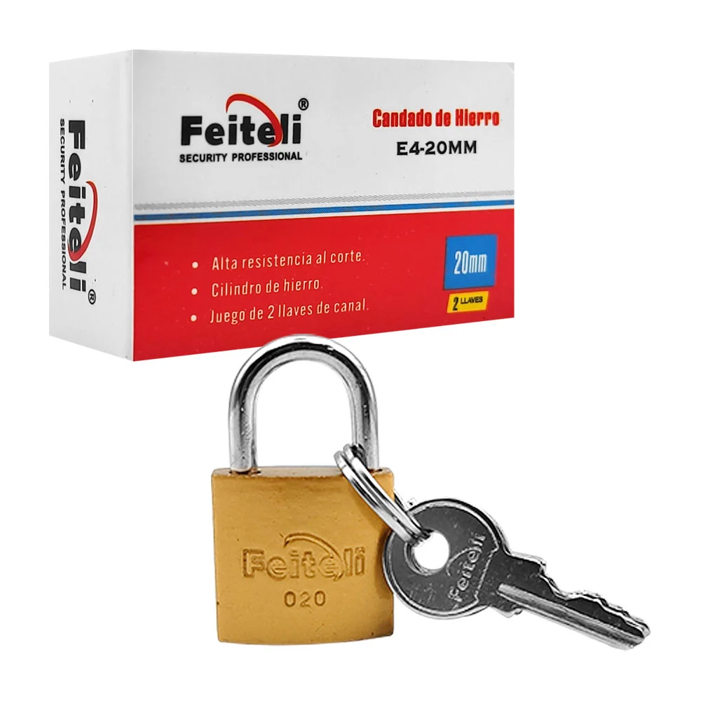 Candado feiteli mini de hierro, 20mm de gancho corto, resistente al c…