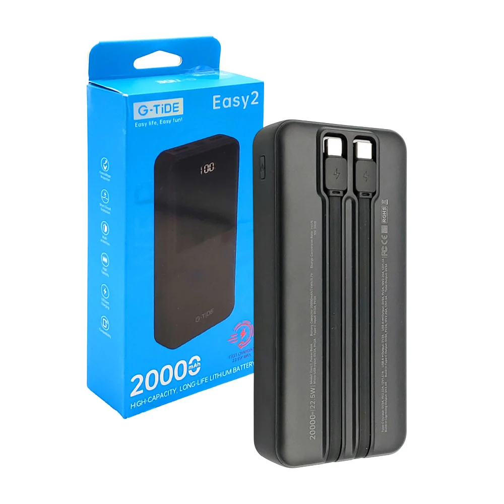 Power bank / batería portátil g-tide de 20000mah con puerto v8-tipoc-…