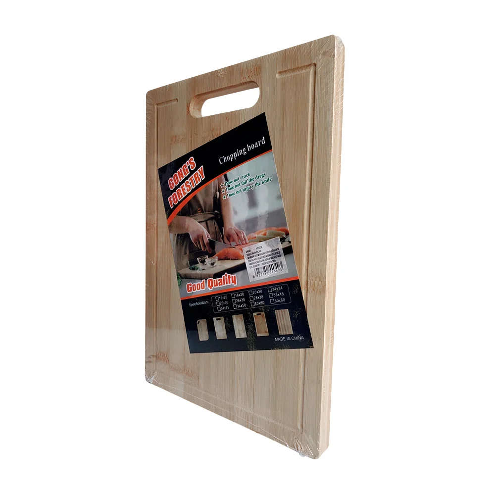 Tabla de bambú rectangular para picar alimentos, 32x22x1.8cm / gongs …