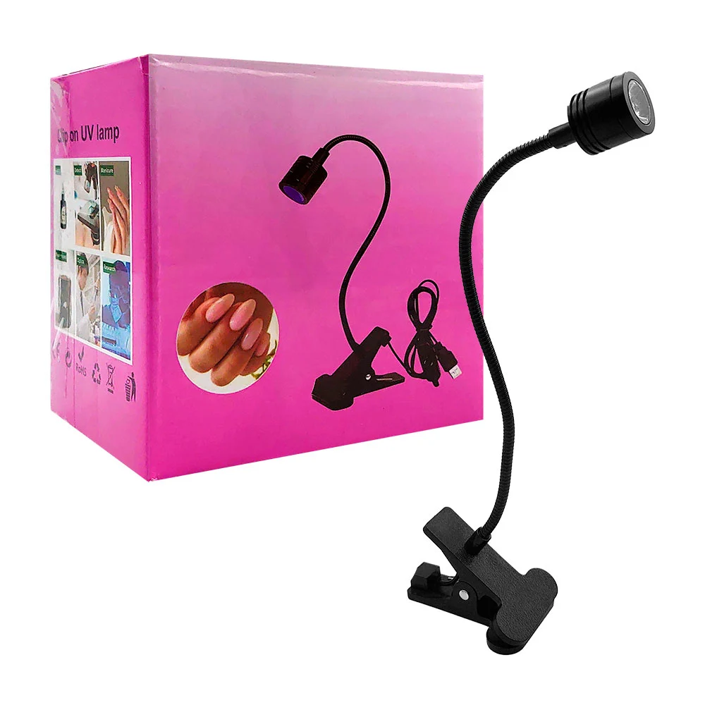 1pza Lámpara mediana flexible, con pinza para escritorio, entrada usb…