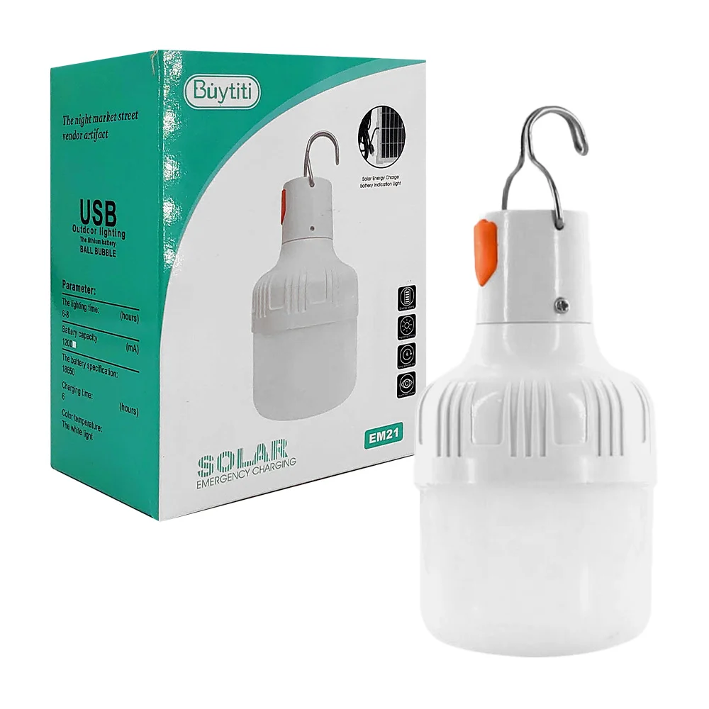 Lámpara de emergencia buytiti con mini panel solar, 12w / solar emerg…