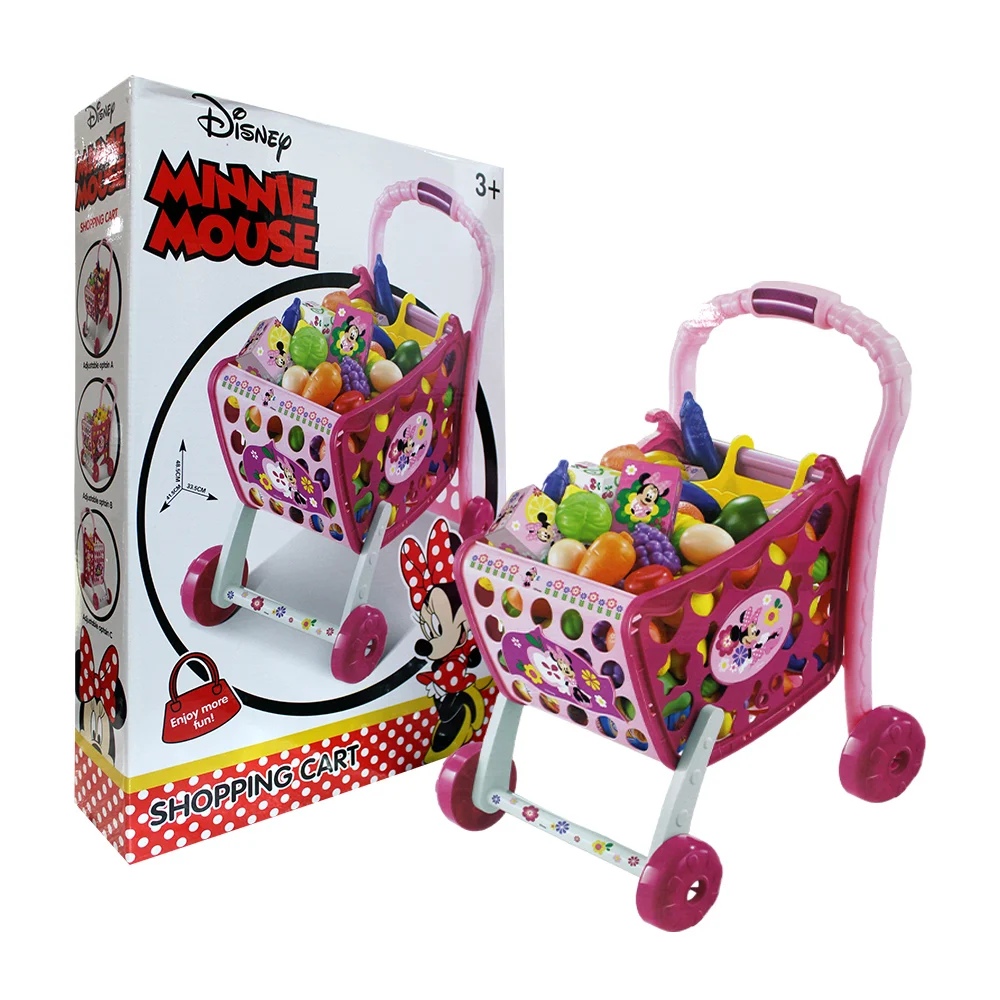 Carrito de compras de juguete ajustable con diseño de minnie mouse y …