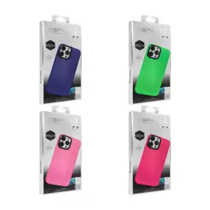1pza Funda de plástico para iphone y samsung, traslúcida, lisa, con m…