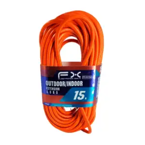 Extensión naranja outdoor indoor de uso rudo 50ft-15m con 3 contactos…