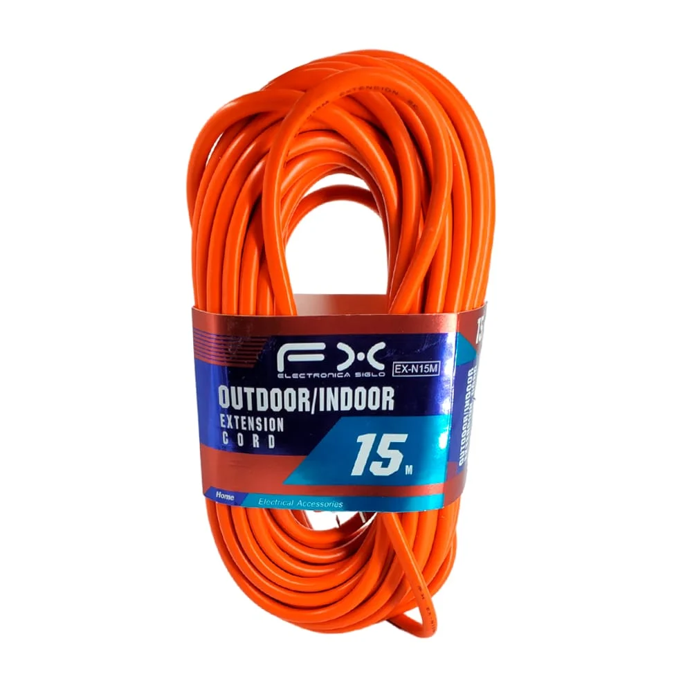 Extensión naranja outdoor indoor de uso rudo 50ft-15m con 3 contactos…