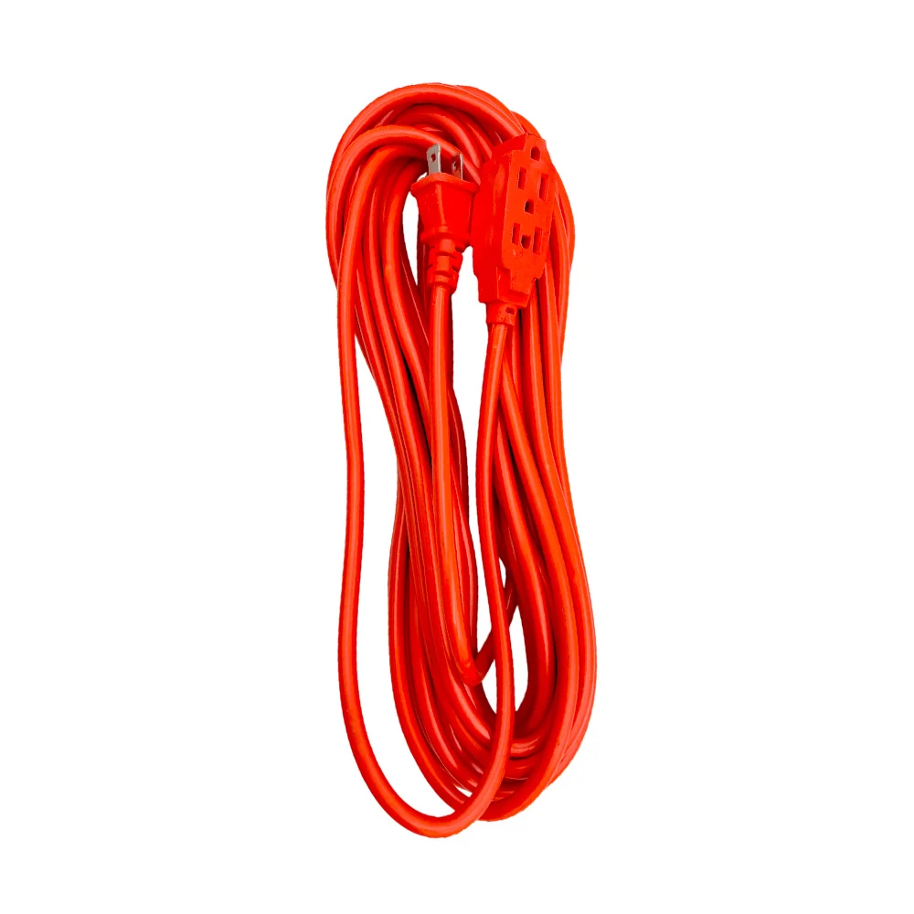 Extensión 10 metros color naranja de uso rudo con 3 tomacorrientes / …