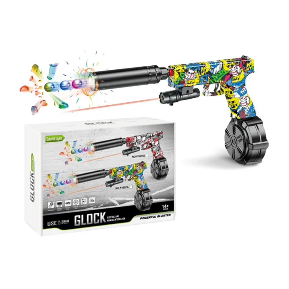 Pistola de hidrogel automática tipo glock diseño de grafiti con calav…