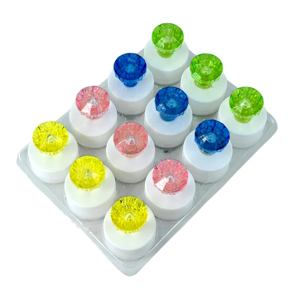 Paquete con 12 mini velas con diamante cristal de luz rgb 5x3.7cm, va…