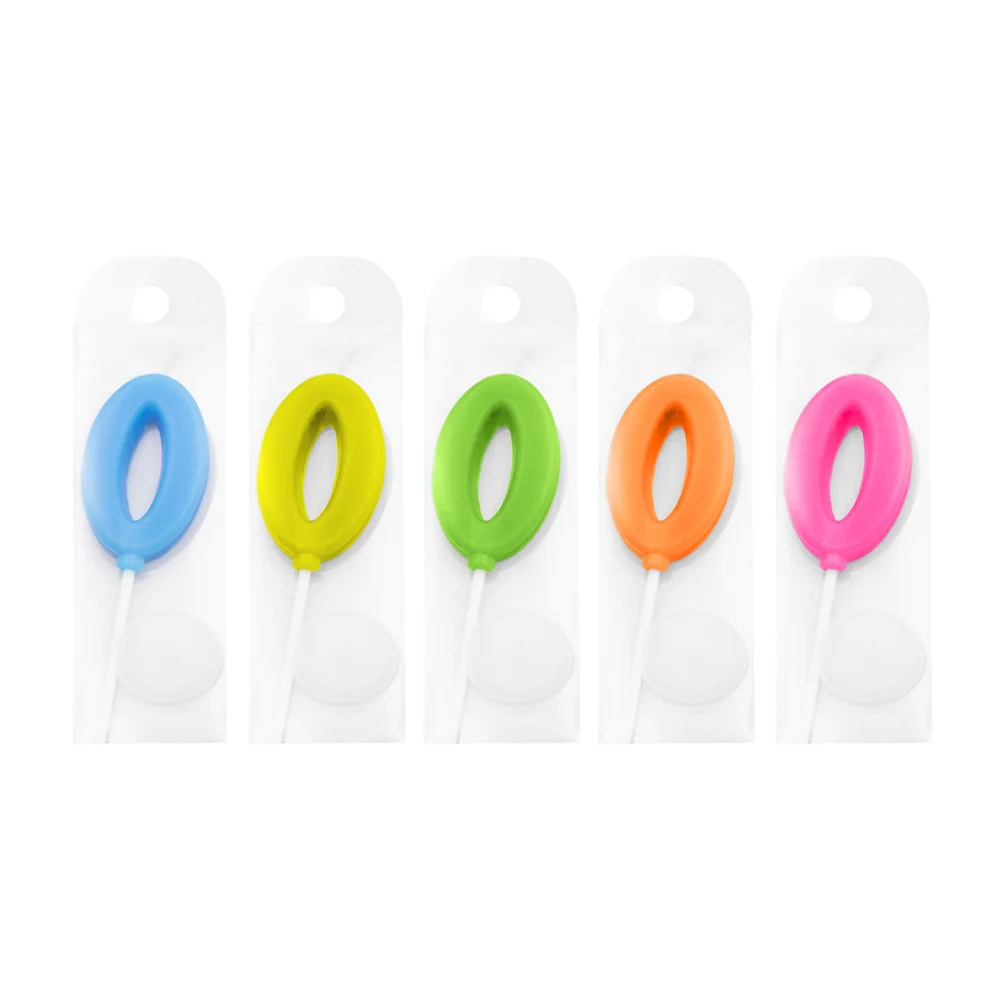 1pza Mini vela en forma de números, de cera lisa y con mini base de p…