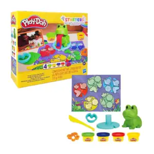 Set play-doh, primeras creaciones con la rana y los colores con 4 mas…