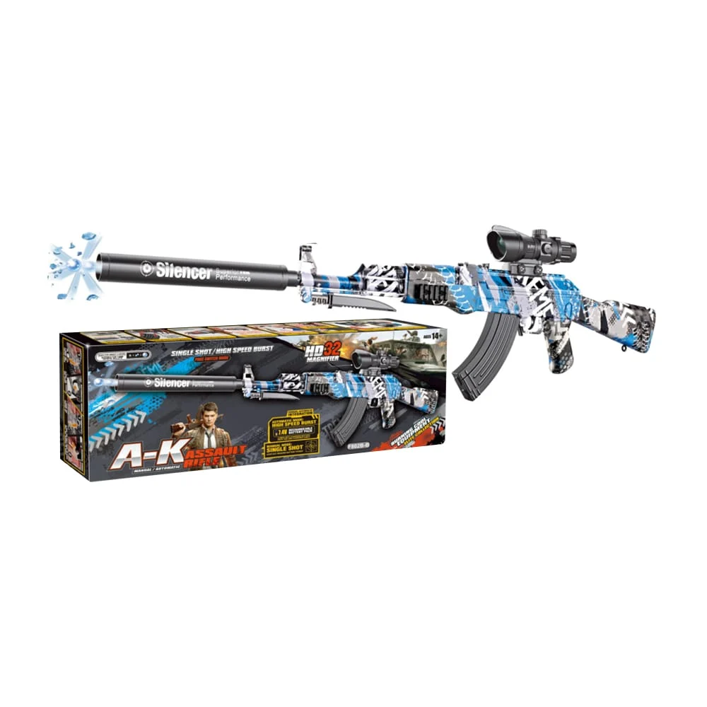 Pistola rifle de hidrogel tipo a-k con balas de hidrogel 7-8mm con di…