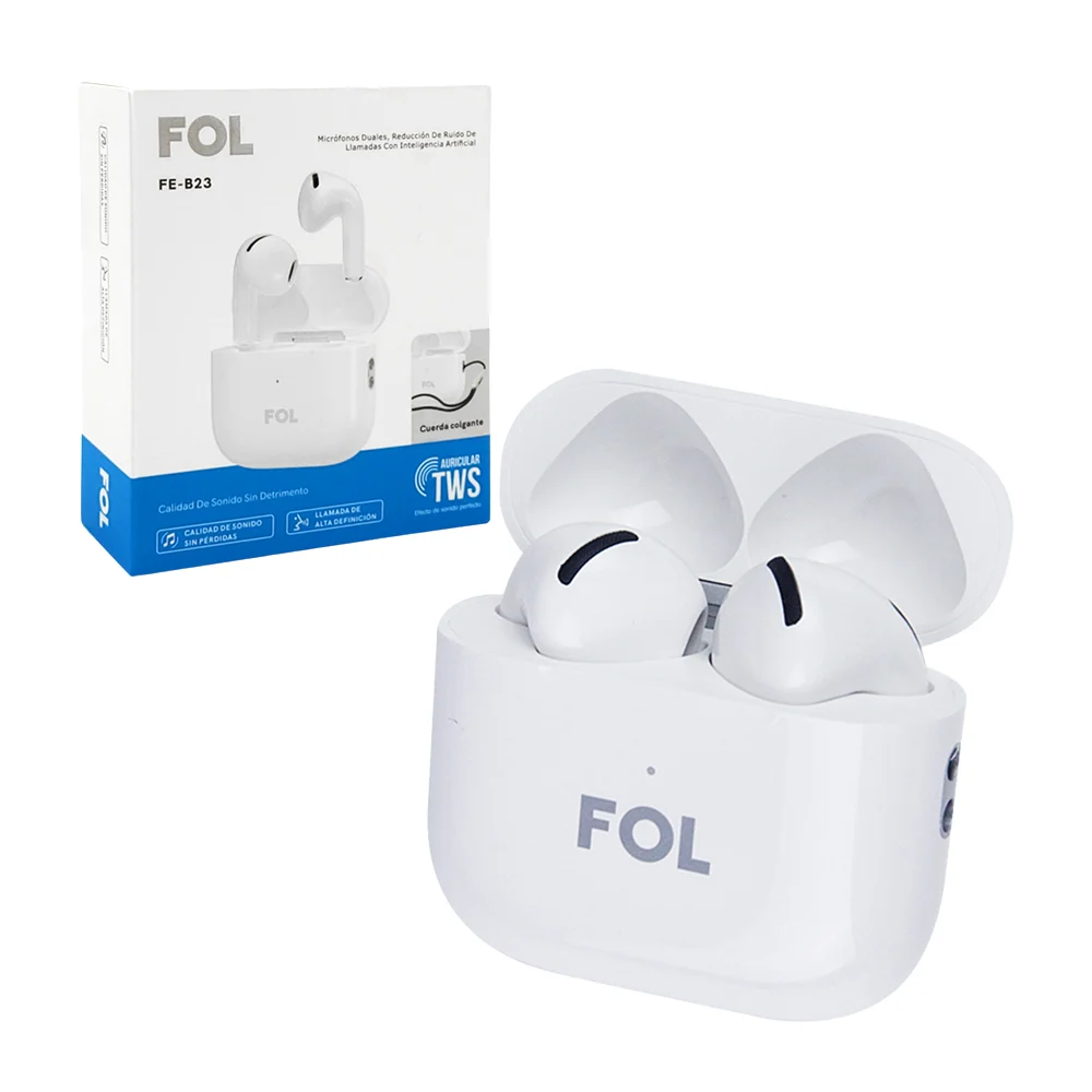 Audífonos fol inalámbricos, bluetooth con estuche de carga y reducció…