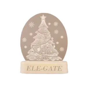 Lámpara 3d de acrílico con estampado de árbol navideño, 13x16.2cm / f…