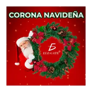 Corona navideña decorativa ele-gate con adornos de pino, esferas y no…