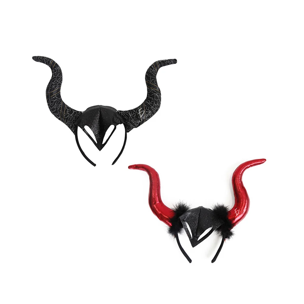 Diadema con diseño de cuernos con plumas y diamantina, variedad de co…