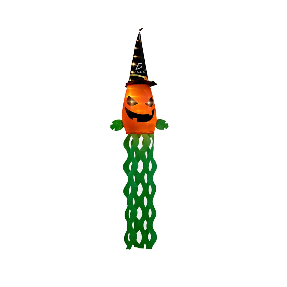Decoración de luces led en forma de calabazas con sombrero para decor…