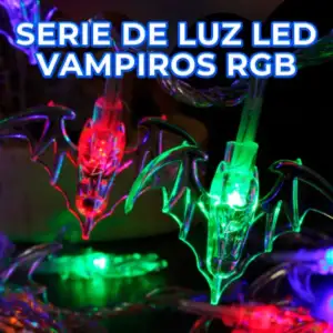 Guirnalda de luces led con diseño de murciélagos para decoración de f…